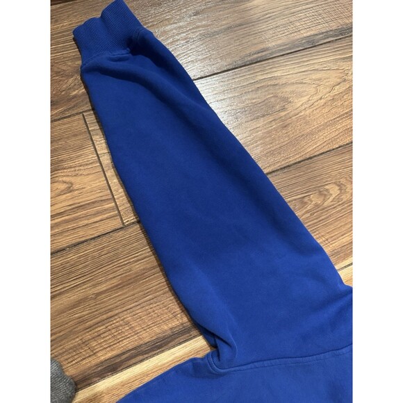 Adidas Hoodie Men Small Blue Big Trefoil Logo Long Sleeve Pullover Streetwear - Picture 4 of 5